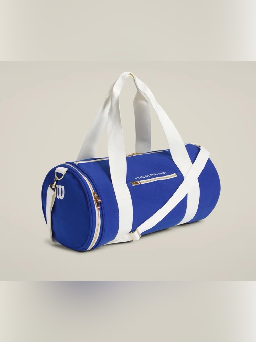 Wilson Blue Duffel with White Straps